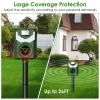 Solar Ultrasonic Animal Repeller with Flame Light USB Charge Motion Sensor Animal Repellent Chaser IP55 Waterproof Dog Raccoon Fox Skunk - Green