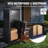 VEVOR Package Delivery Boxes for Outside 16.2"x15.8"x44", Galvanized Steel Package Delivery Box with Coded Lock, Removable Anti-theft Baffle, IPX3 Wat