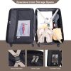 3 Piece Luggage Sets ABS Lightweight Suitcase with Two Hooks, Spinner Wheels, TSA Lock, (20/24/28) GOLD - as Pic