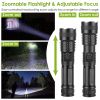 Tactical LED Flashlight Zoomable Rechargeable Search Light Torch 50000LM with 5Modes SOS Night Light For Night Walking Adventures - Flashlight