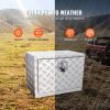 VEVOR Underbody Truck Box, 24"Ã—17"Ã—18" Pickup Storage Box, Heavy Duty Aluminum Diamond Plate Tool Box with Lock and Keys, Waterproof Trailer Storage