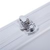 135*28*10cm Aluminum New Framed Locking Gun Pistol HandGun Lock Box Hard Storage Carry Case Silver - As Picture