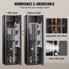 VEVOR 6 Rifles Gun Safe, Rifle Safe with Fingerprint & Digital Keypad Lock, Gun Storage Cabinet for Shotguns with Built-in Storage Locker