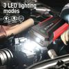 20000mAh Car Battery Jump Starter with Dual USB Quick Charge and LED Light Red - Red