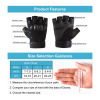 Tactical Fingerless Airsoft Gloves for Outdoor Sports - Black - L