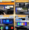 Dash Cam Dual Camera Touch Screen Carplay Car Navigation System Cross-border HD Car Navigation System - Black