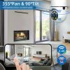 Wireless light bulb security camera 1080P wireless 360-degree panorama intelligent high-definition household light bulb, surveillance camera 1080P hig