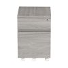 Techni Mobili Rolling Two Drawer Vertical Filing Cabinet with Lock and Storage, Grey - as Pic