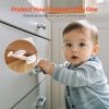 VEVOR Cabinet Latch Locks 12 Pack Child Safety Cabinet Locks Adhesive Invisible - ABS