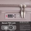 Hardshell Suitcase Double Spinner Wheels PP Luggage Sets Lightweight Durable Suitcase with TSA Lock,3-Piece Set (20/24/28) , Griege - as Pic