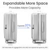 Luggage Sets 3 Piece(20/24/28), Expandable Carry On Luggage with TSA Lock Airline Approved, 100% PC Hard Shell and Lightweight Suitcase with Front Poc
