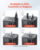 Universal Travel Adapter International 5 in 1 USB AC Wall Charger Power Plug - No