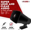 5Core Indoor Outdoor PA Horn Speaker Pair 8 x 5 Inch Loud PA System 8 Ohm 65W Loud Siren Audio - Black