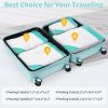 4 Piece Luggage Set with Compression Packing Cubes for Suitcase Expanable Spinner Wheels Lightweight Suitcase with TSA Lock 16 IN+20IN+24IN+28IN - as