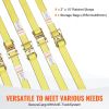 VEVOR Ratchet Tie Down Straps (8PK), 4400 lb Break Strength, E-Track Endless Ratchet with 8 Premium 2" x 15' Rachet Tie Downs Heavy Duty, for Moving S