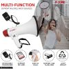 5Core Megaphone Bullhorn Speaker 50W Bull Horn Rechargeable Cheer Megafono 300 Meter - (M) +Recording +USB +Battery