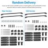2PCS Universal 110cm/43-inch Car Roof Rack Cross Bar w/ Anti-Theft Lock Adjustable Window Frame 2 Versions Random Delivery - Black