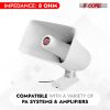 5Core Indoor Outdoor PA Horn Speaker 8 x 5 Inch Loud PA System 8 Ohm 65W Loud Siren Audio - 1PCS PA Horn Speaker 8"