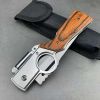 Multifunctional Tactical Knife - High Carbon Stainless Steel Blade, Non-Slip Grip Handle, One-Hand Opening - Ideal for Camping, Hiking & EDC - stainle