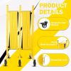Metal Expandable Barricade, 17FT Traffic Barricade with Casters, Retractable Security Gate, Portable Driveway Gate Outdoor Barricade Fence