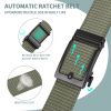 Hefujufang Nylon Ratchet Belt Golf Belt Cobra Buckle for Men/Women Web Belt with Automatic Slide Buckle,Valentines day giftâ€¦ - green