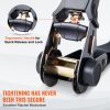 VEVOR Ratchet Tie Down Straps (4PK), 2200 lb Max Break Strength, Includes 4 Premium 1" x 15' Rachet Tie Downs with Padded Handles, for Moving Securing
