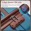 Hardshell Luggage Sets 3 Pieces 20"+28" Luggages and Cosmetic Case Spinner Suitcase with TSA Lock Lightweight,Blue - as Pic