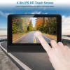 FHD 1080P Touch Screen Car DVR Dash Camera 4In 3 Lens Vehicle Driving Recorder Seamless Loop Recording - Black_10m