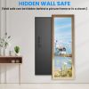 53" Passwod Touch Panel In-Wall Safe,Hidden Wall Gun Safe for Rifles with Adjustable Shelves,Assembled Storage Multifunctional Wall Safe for Firearm a