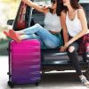 Hardshell Luggage Sets 3 Piece Gradient Color Expandable Suitcase with Spinner Wheels and TSA Lock Lightweight 20" 24" 28" Available,Purple and Pink -