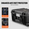 VEVOR 1.58 Cu.ft Weatherproof Hard Case with Retractable Pull Handles & Wheels - Default