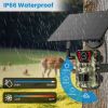 4G 4K 30FPS Solar Trail Camera Outdoor Wildlife Camera Motion Activated IP66 Waterproof with 140ÂºViewing Angle No Glow Night Vision SIM Card APP Cont