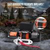 VEVOR Electric Winch for Truck 6000 lb Synthetic Rope Waterproof Remote Control - Default
