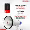 5 Core Megaphone Bullhorn Speaker 20W Bull Horn Battery Power Cheer Megafono 300 Meters Range Loudspeaker W Siren Recording Ergonomic Handle for Coach
