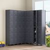 Metal Storage Locker with 3 Lockable Doors and Adjustable Feet - as show