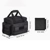 Tactical Gun Range Bag with Single Shoulder for 4 Pistols  - Black - Storage Bag