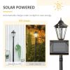 Outsunny 8' Solar Lamp Post Light, Waterproof Aluminum, Motion Activated Sensor PIR, Automatic Outdoor Vintage Street Lamp for Garden, Lawn, Pathway,