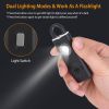 Rechargeable Personal Safety Alarm Portable 130dB Self-defense Siren with Strobe Light LED Light Carabiner - Black