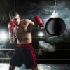 Home Gym 18 Inch Water Punching Bag with Adjustable Metal Chain - Black - Exercise & Fitness