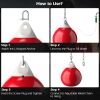 Home Gym 18 Inch Water Punching Bag with Adjustable Metal Chain - Red - Exercise & Fitness