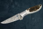 Damascus Steel Outdoor Knife | Antler Handle | Faneema Cutlery - Default Title