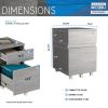 Techni Mobili Rolling Two Drawer Vertical Filing Cabinet with Lock and Storage, Grey - as Pic