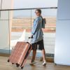 Luggage Sets ABS+PC Hardshell 4pcs Luggage Hardside Lightweight Durable Suitcase sets Spinner Wheels Suitcase with TSA Lock (12/20/24/28),ROSE GOLD -