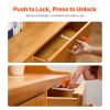 VEVOR Cabinet Latch Locks 12 Pack Child Safety Cabinet Locks Adhesive Invisible - ABS