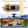 4K Car DVR 12in Dash Cam Camcorder Camera Recorder with 170Â° Angle Loop Recording Motion Detection Night Vision Voice Control APP Control G-sensor -