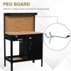 Multipurpose Tool Table, Storage Cabinet with Keys Workshop Tool Table with Slide Drawer. - as picture