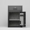 Business Coin - Slot Storage Safe w/ Electronic Lock, 2 Emergency Keys,23.6''x15.7''x14.5'', Ideal for Cash & Mail at Home/Hotel/Office - as Pic