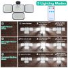 Solar Powered Wall Lights Outdoor Motion Sensor Lamps with Separate Solar Panel 4 Adjustable Heads 333Pcs Beads 120Â° Sensing Angle Remote Control Wat