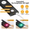 2Pack Rechargeable Cabinet Light Motion Sensor Light Cordless LED Closet Lamp 3 Colors Dimmable Light for Kitchen Cabinet - 20CM - Black