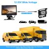 7In Screen Backup Camera System Vehicle Rear View Monitor Kit IP67 Waterproof Car Parking Reverse System with Night Vision for Car Trunk Van SUV - Wit